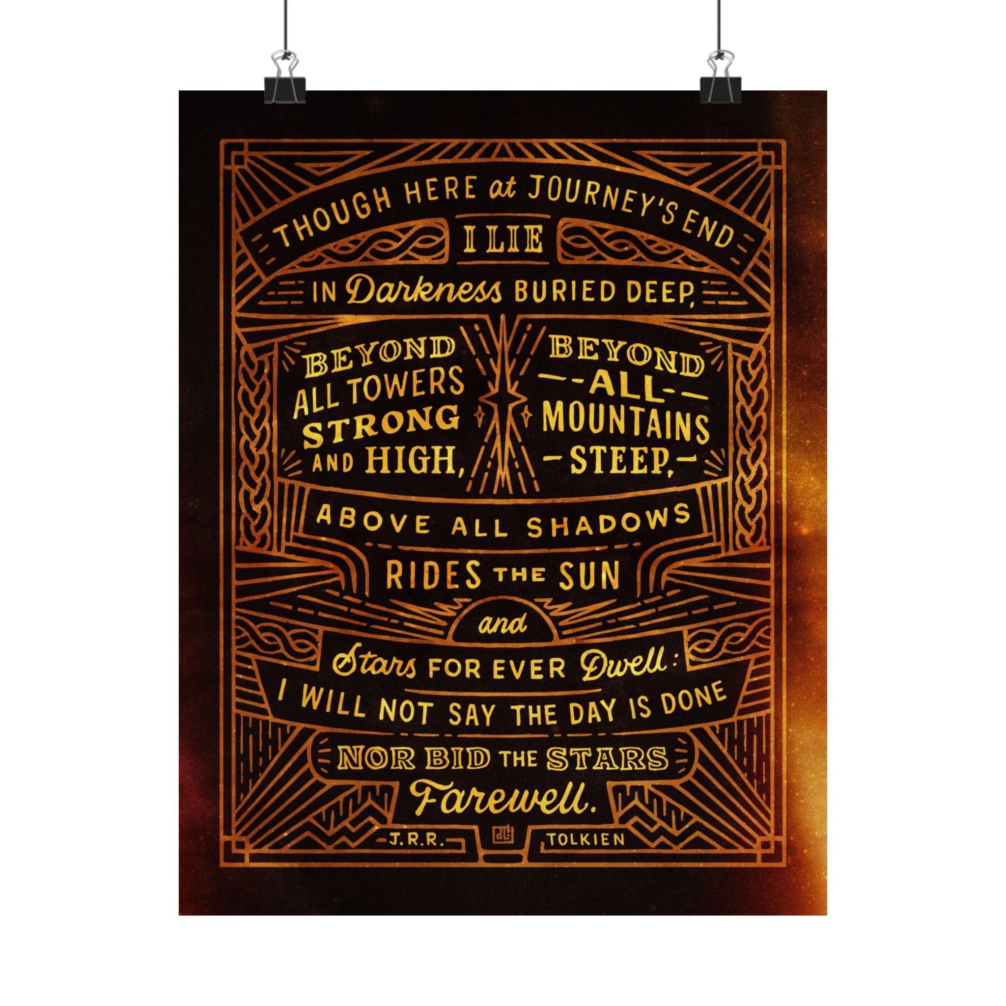 Though Here At Journey's End — Tolkien Print