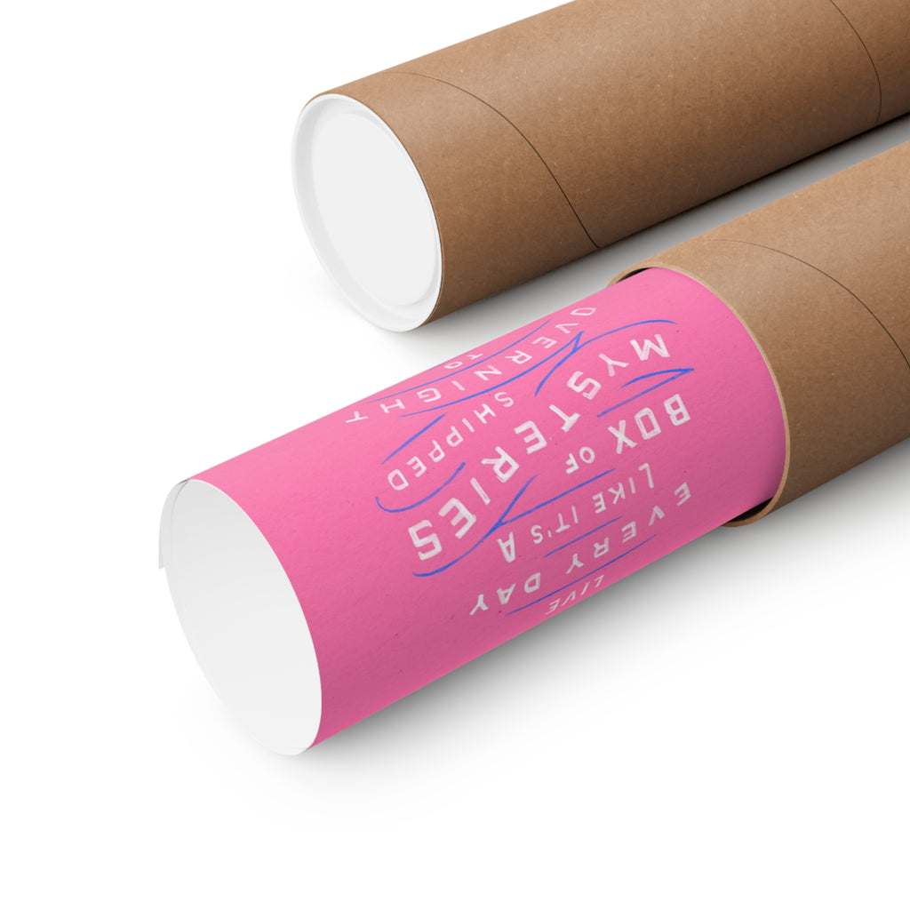 Life's A Box Of Mysteries Print — Pink