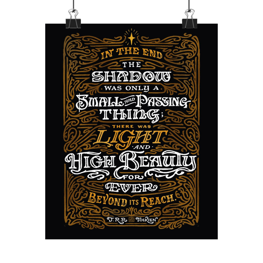 Light and High Beauty Gold — Tolkien Print