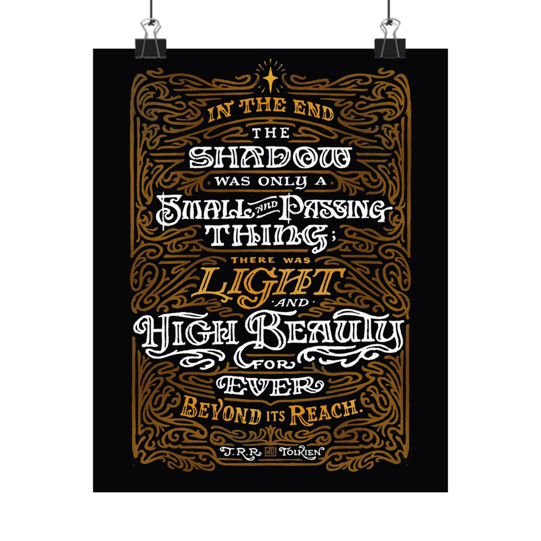 Light and High Beauty Gold — Tolkien Print