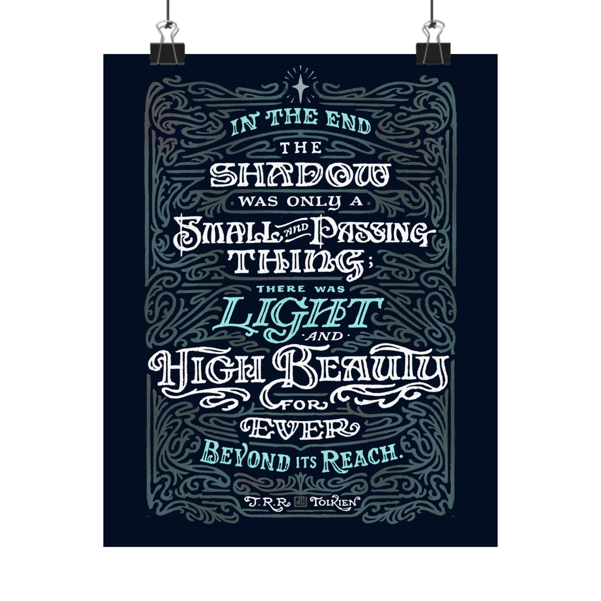 Light and High Beauty — Moonbeam Tolkien Print