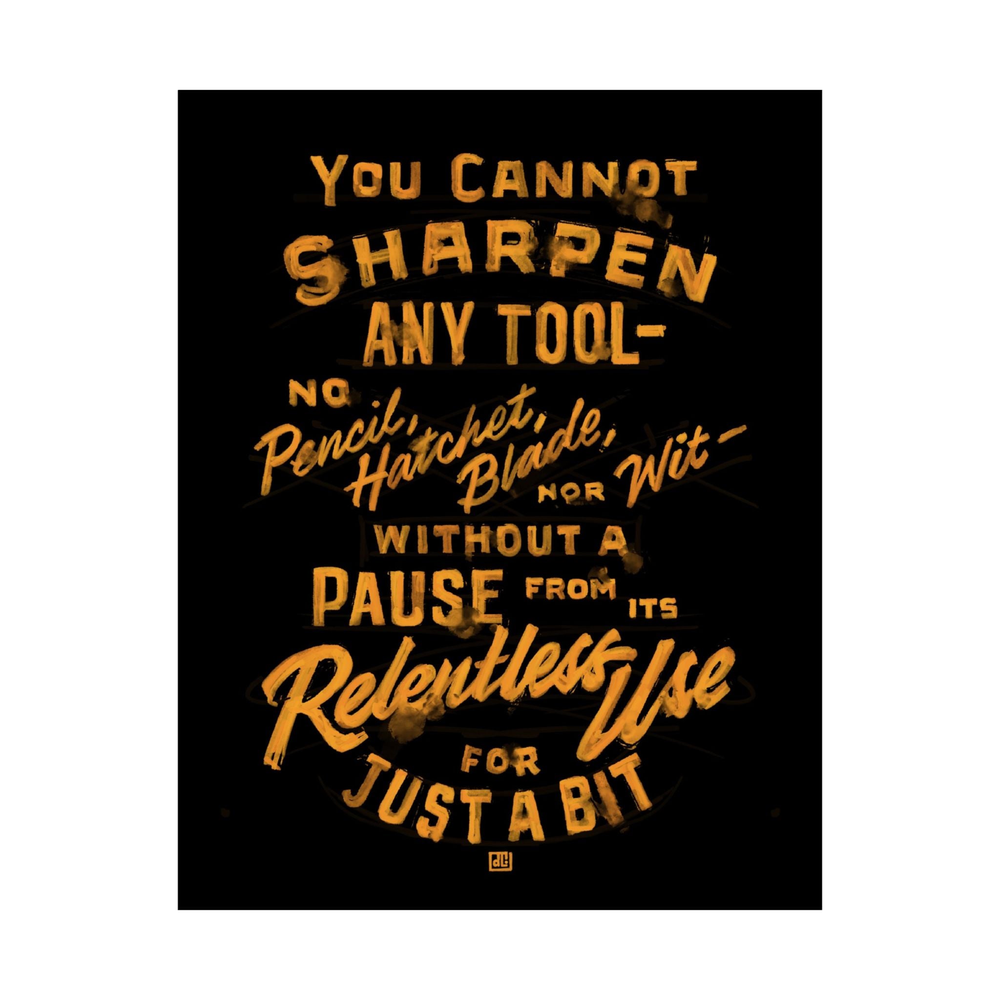 You Cannot Sharpen Any Tool — Dark Print