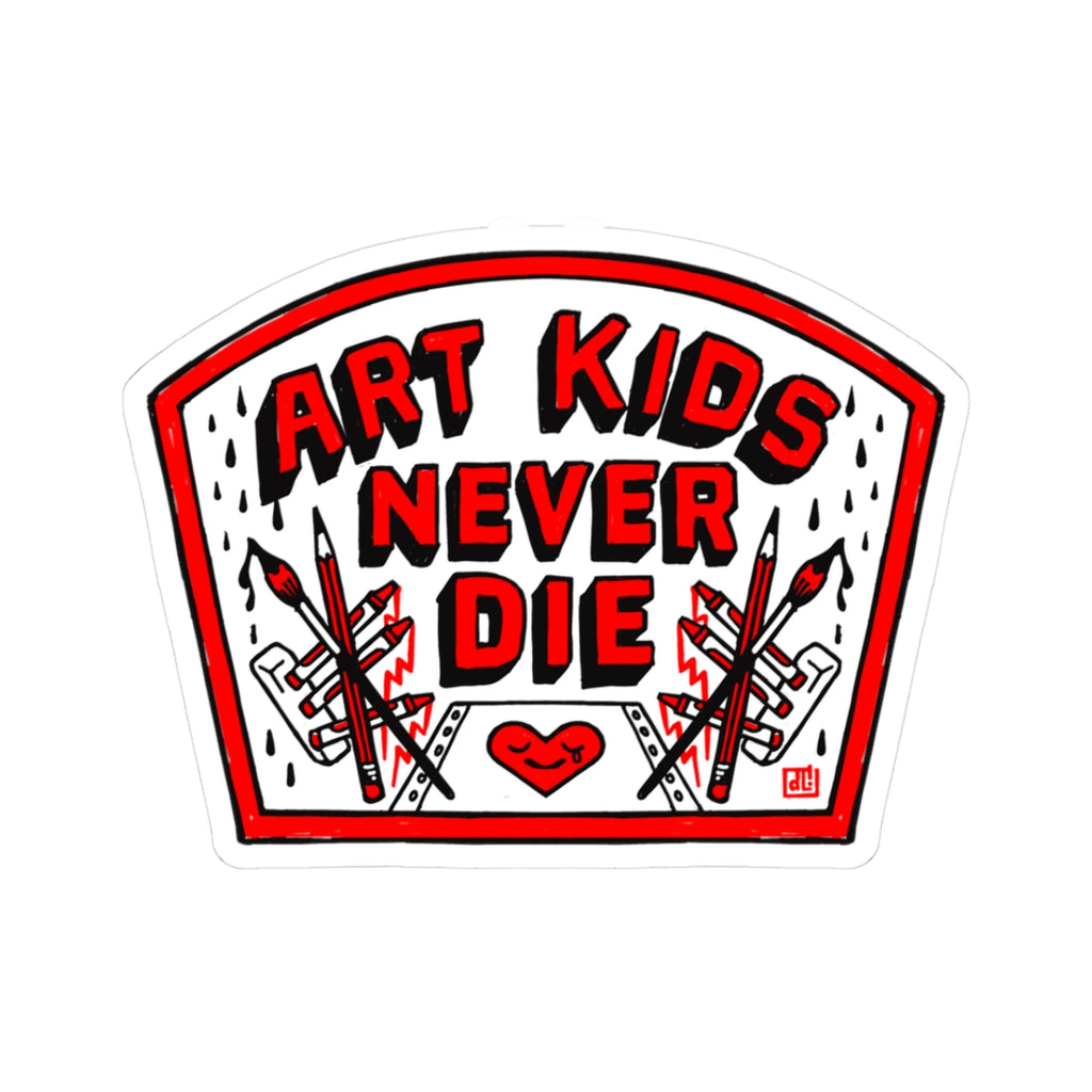 Art Kids Never Die – Factory Sticker Scarlet