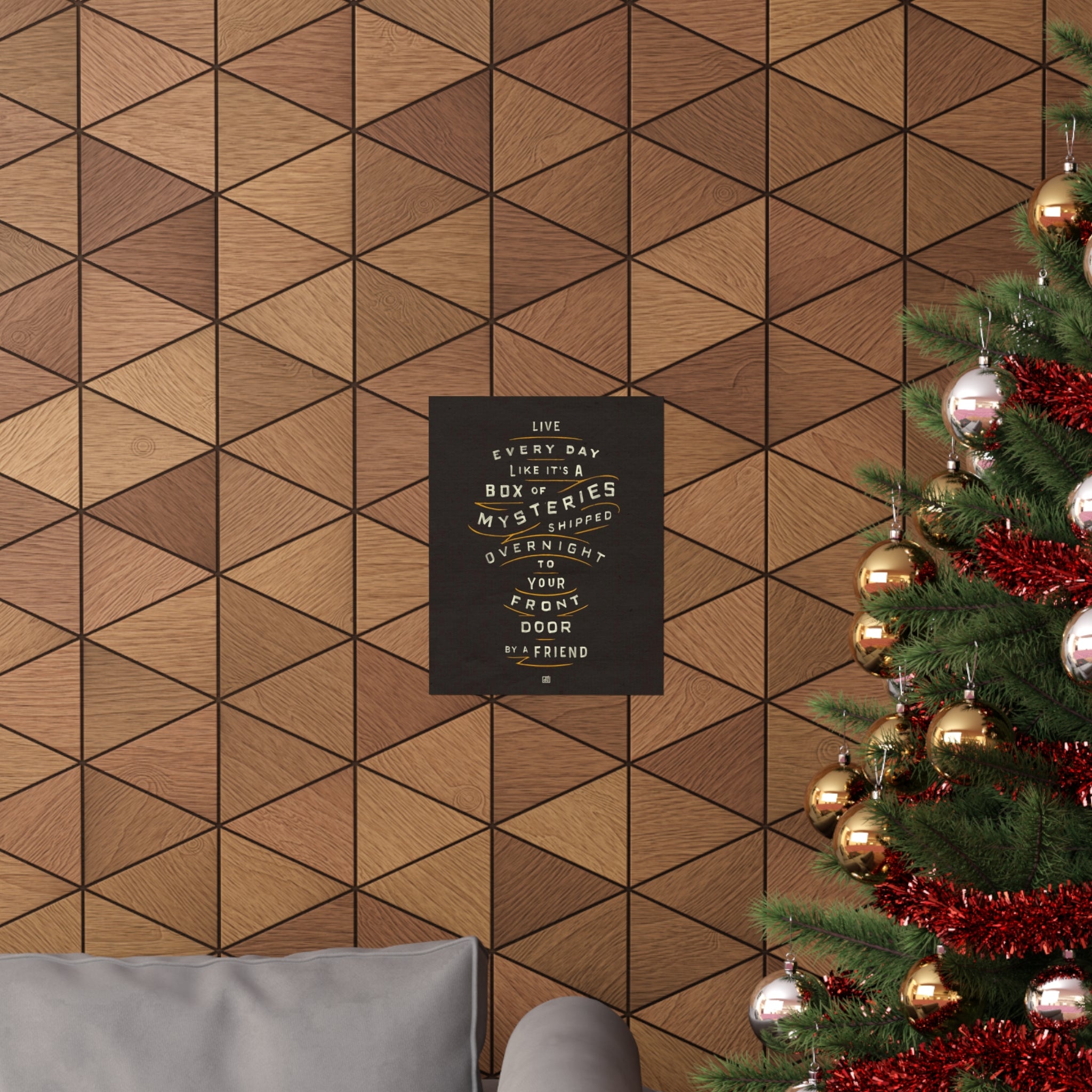 Life's A Box Of Mysteries Print — Black